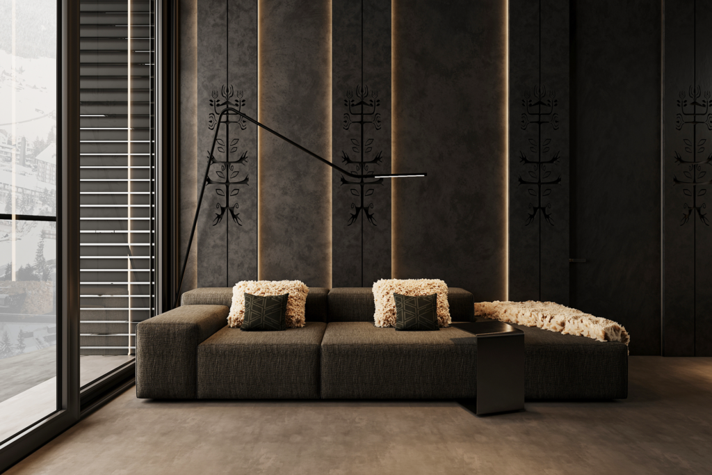 Mountain Trees Interior 2 project by Yusupova Design studio